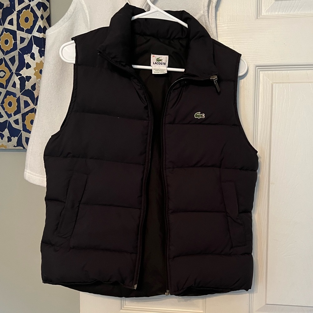Women’s Lacoste Black Puffer Vest